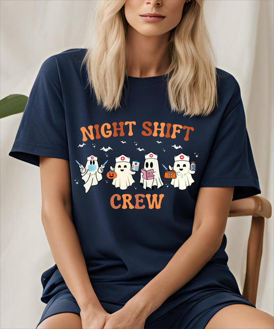 Night Shift Crew Boo Nurse T-Shirt