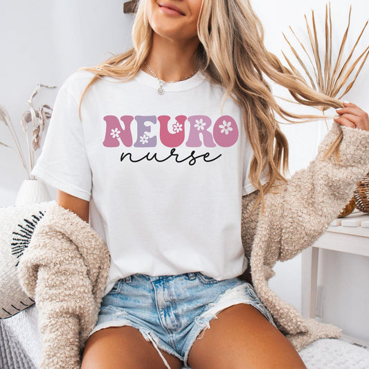 Floral Neuro Nurse T-Shirt