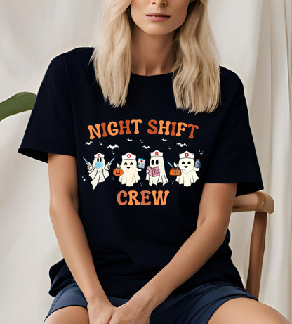 Night Shift Crew Boo Nurse T-Shirt