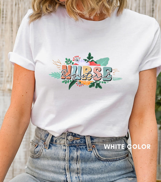 Flower Registered Nurse T-Shirt