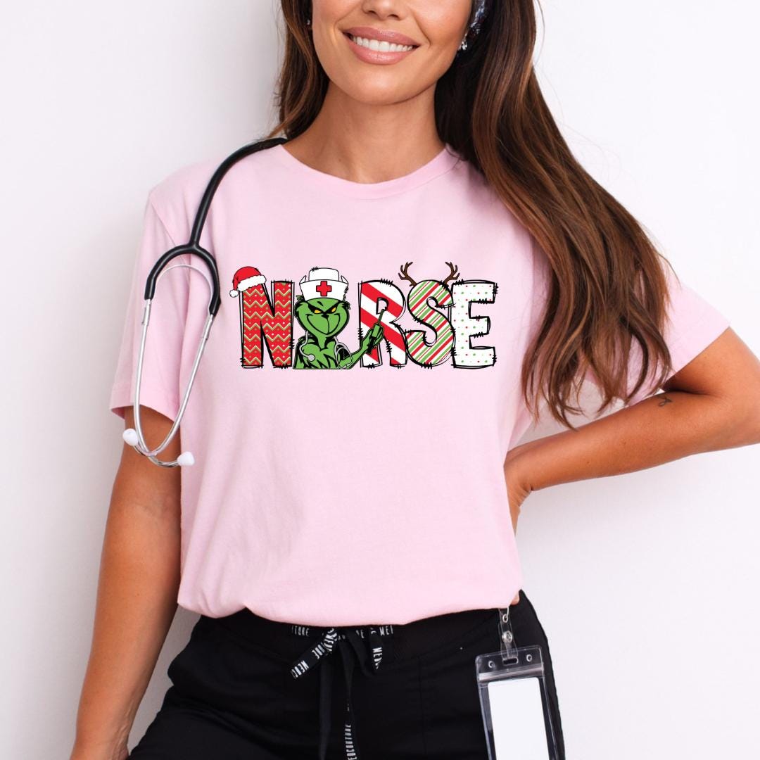 Merry Grinchmas Christmas Nurse T-Shirt