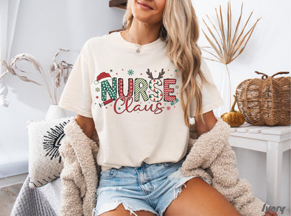 Nurse Claus Christmas Nurse T-Shirt